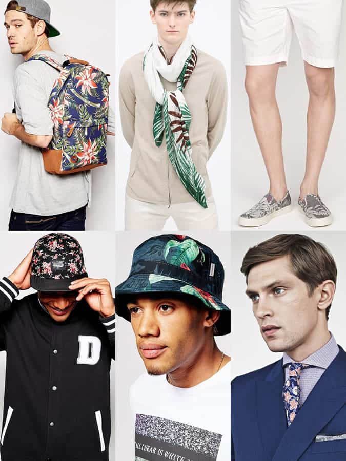 Men's Floral Accessories Outfit Inspiration Lookbook