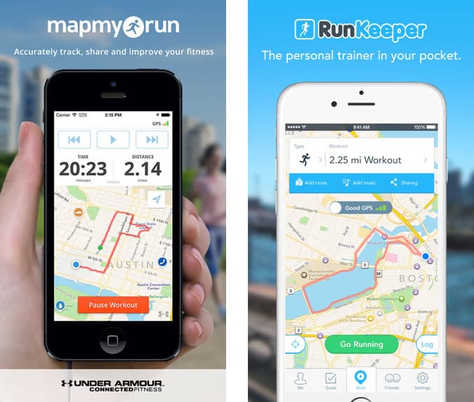 MapMyRun and Run Keeper Apps