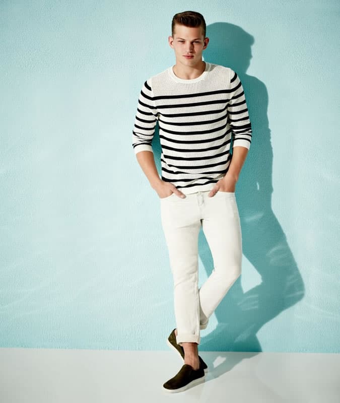 Men's Striped Top - River Island Summer 2015