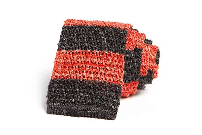 Eidos Knit Stripe Skinny Tie