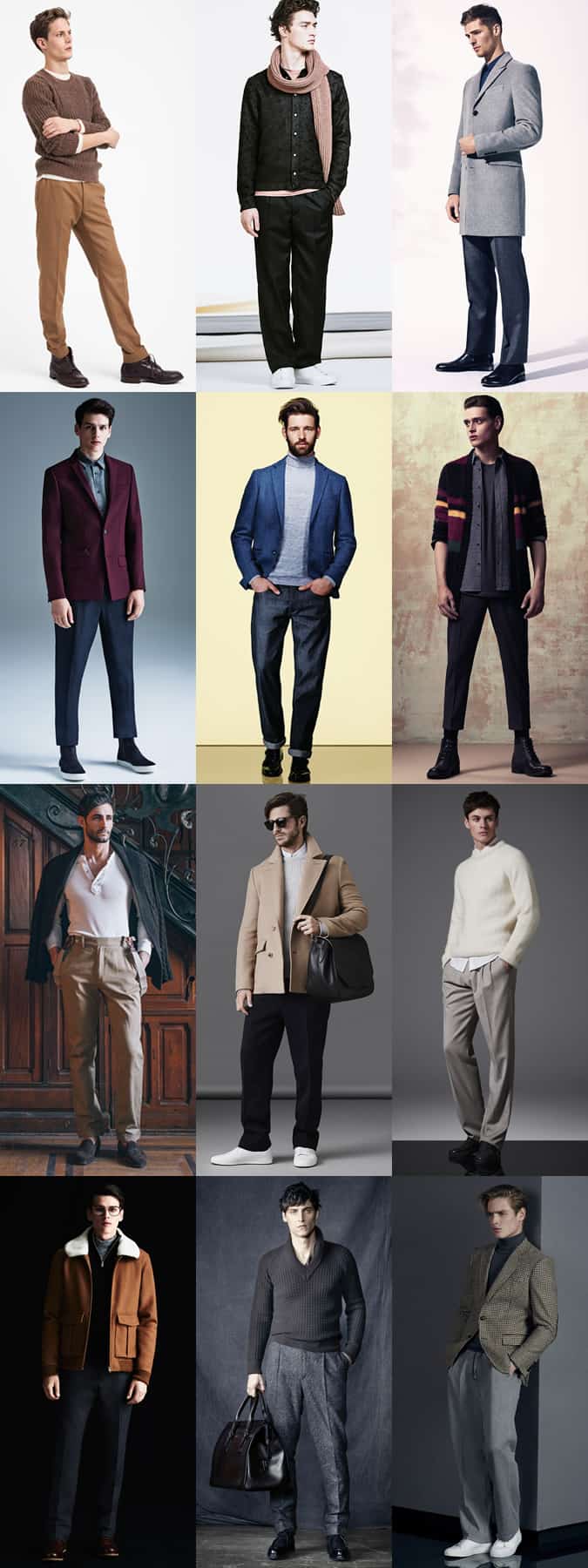 Men's Relaxed Leg Trousers Outfit Inspiration Lookbook