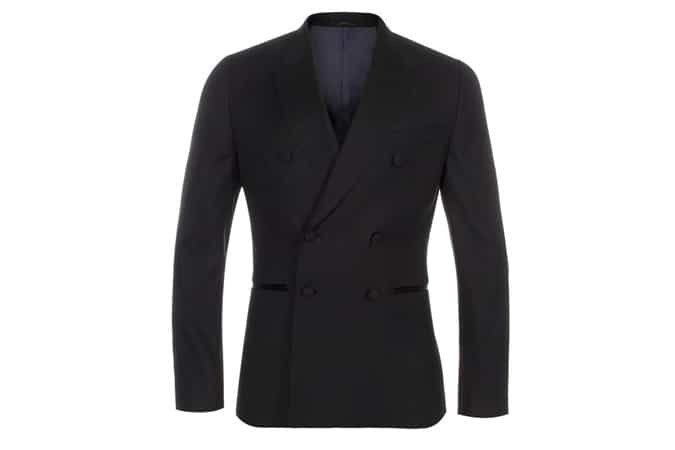 Paul Smith Men's Black Double-Breasted Wool Blazer