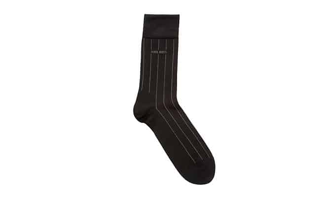BOSS Pinstripe Socks, Black/White
