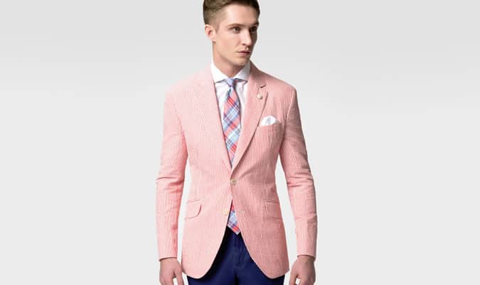 Hackett Red Seersucker Jacket