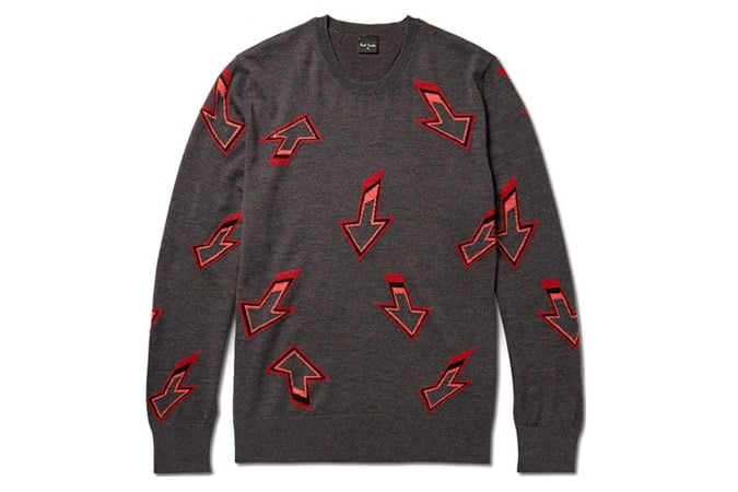PS BY PAUL SMITH ARROW-INTARSIA WOOL SWEATER