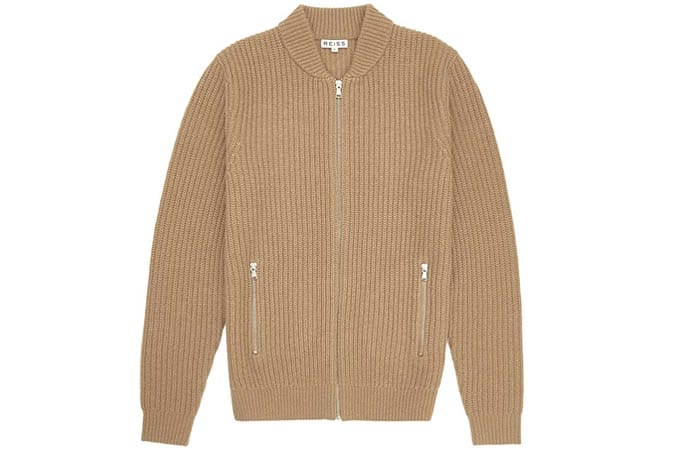 Highway Ribbed Cardigan In Oatmeal