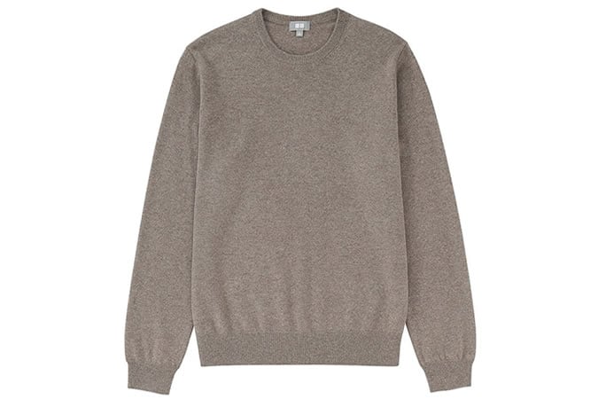 Cashmere Crew Neck Sweater In Brown