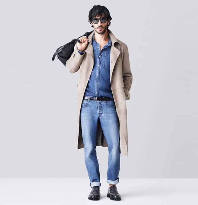 Men's Light Wash Jeans - Double Denim Outfit Inspiration Lookbook