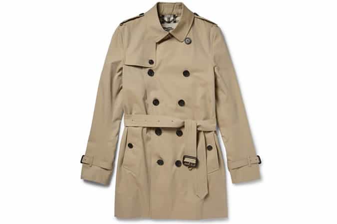 Burberry London Mid-Length Cotton Gabardine Trench Coat