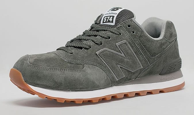 New Balance 574 Mono Suede Trainers