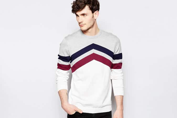ASOS Chevron Stripe Design Jumper
