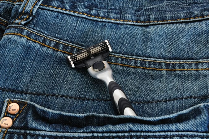 Sharpen Razors On Denim