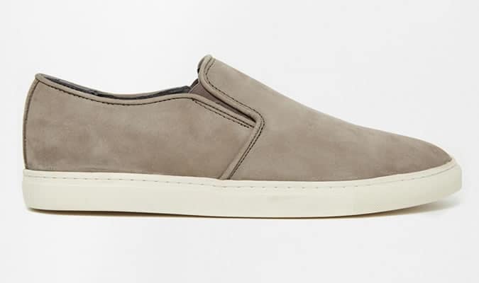 River Island Leather Slip On Plimsolls