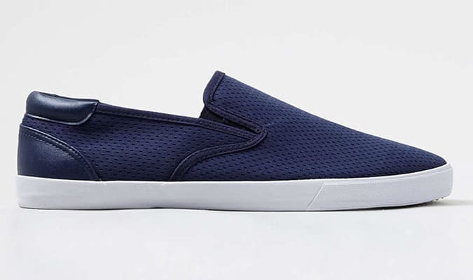 Navy Mesh Slip On Plimsolls