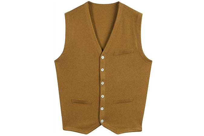 Ochre Knitted Waistcoat