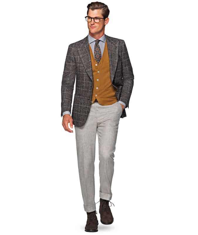 Suitsupply AW15 - Mustard Cardigan Outfit