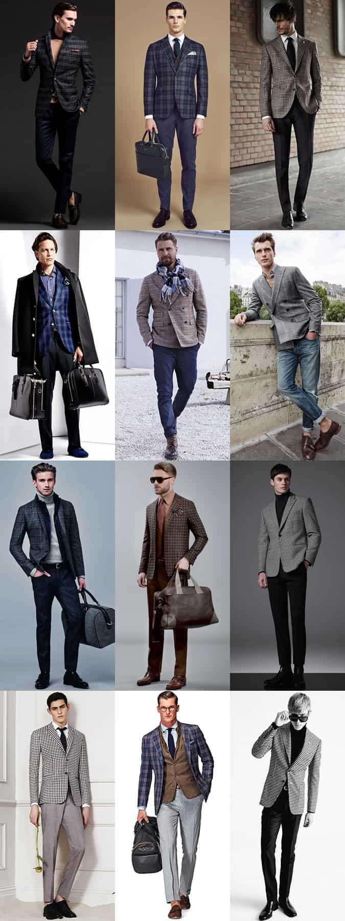 Men's Checked Blazers Outfit Inspiration Lookbook