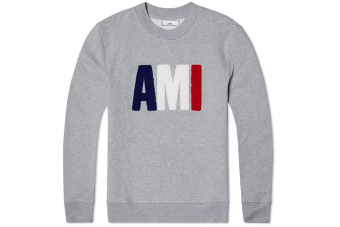 Ami Tricolour Logo Crew Sweat