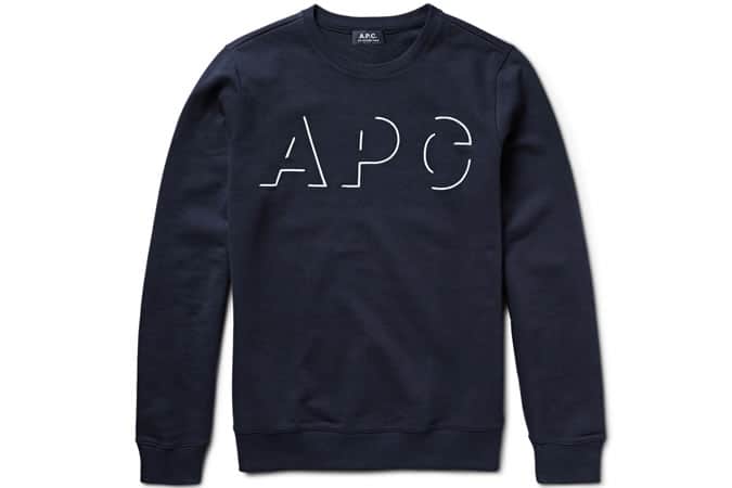 A.P.C Embroidered Loopback Cotton-Jersey Sweatshirt