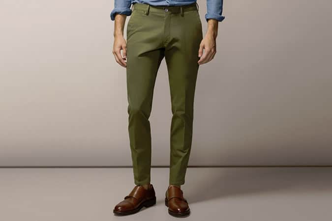 satin chinos