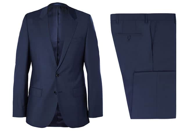 Hugo Boss Navy Slim-Fit Virgin Wool Suit