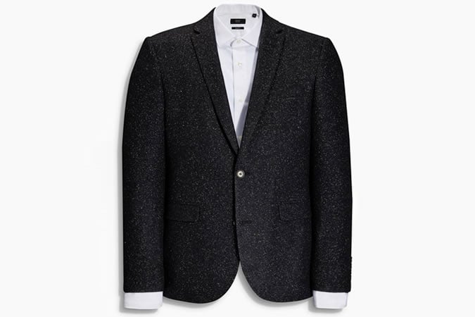 Next Black Nep Fabric Slim Fit Suit