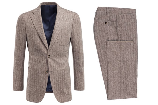 Suitsupply Hudson Brown Herringbone Suit