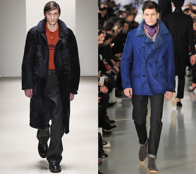 Coloured Shearling Jackets On Men's AW15 Runways
