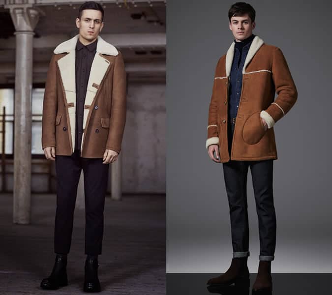 Men's Long Shearling Jackets Outfit Inspiration Lookbook