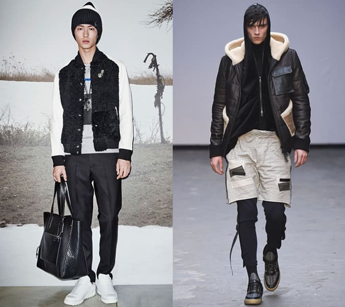 Sporty Shearling Jackets and Hoodies On James Long And Coach AW15 Runways