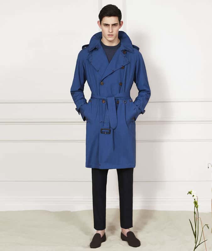 Men's Aquascutum Cobalt Blue Trench Coat