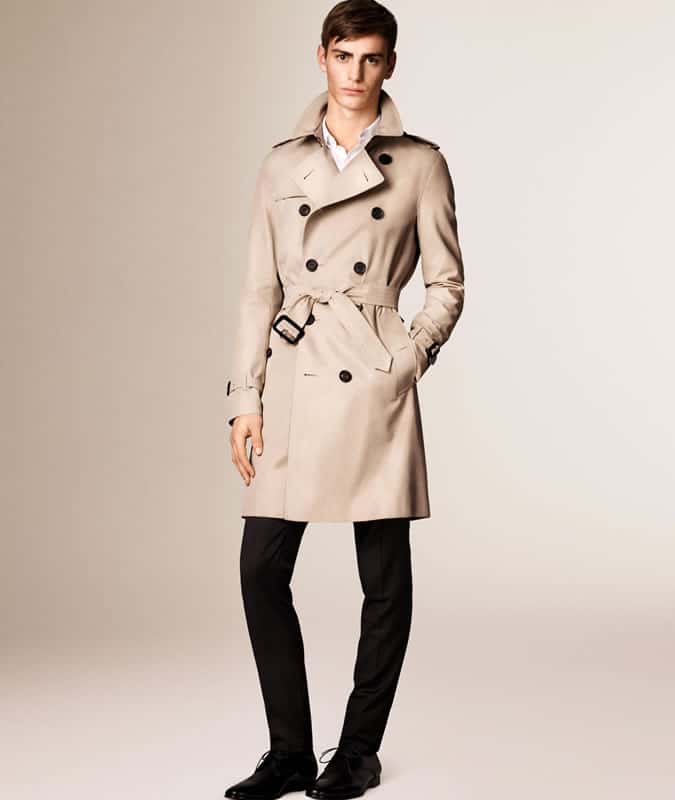 Men's Burberry Double-Breasted Trench Coat