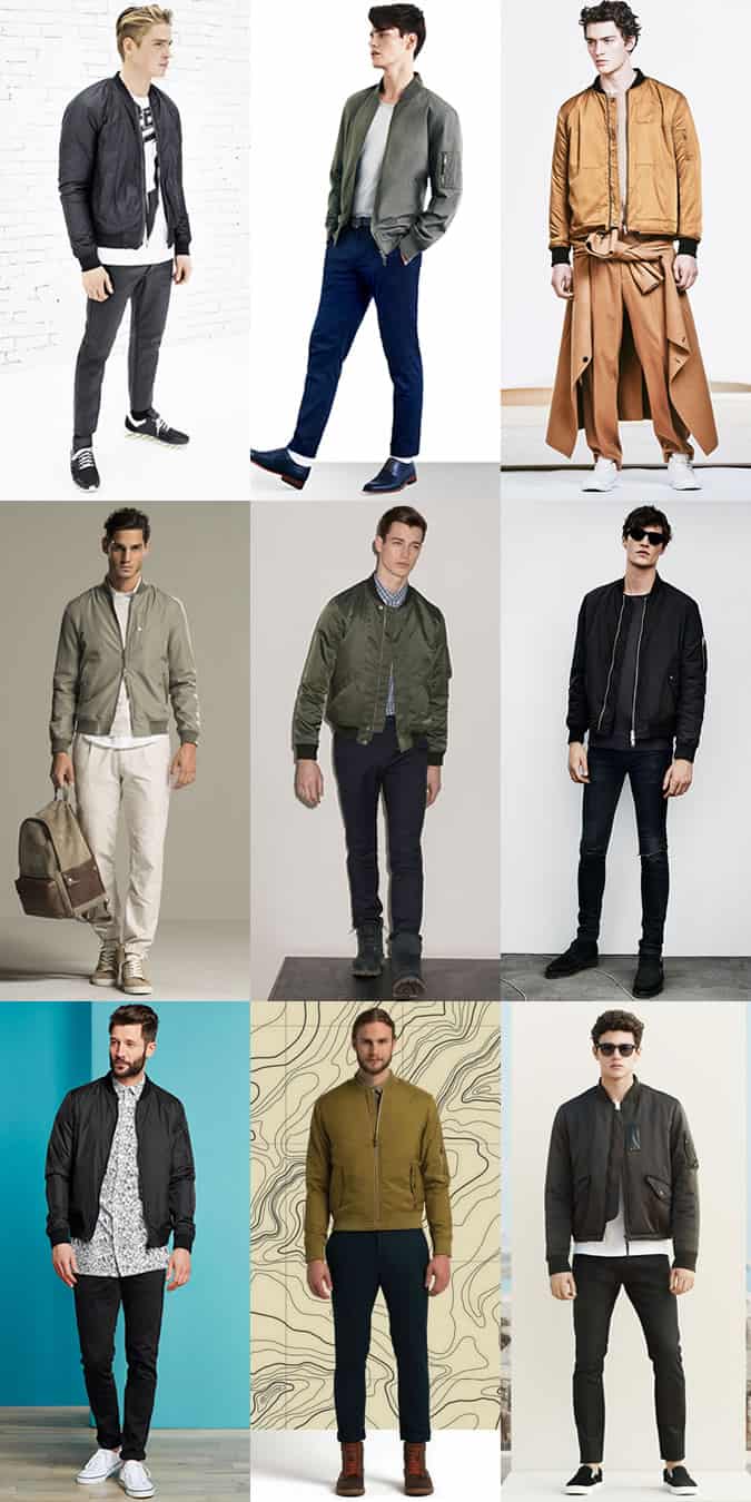 Men's MA-1 Bomber Jackets Outfit Inspiration Lookbook