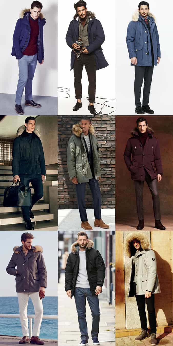Men's Padded Parkas Outfit Inspiration Lookbook