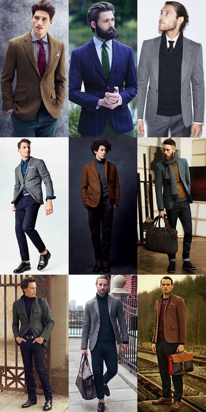 Men's Tweed Blazers Outfit Inspiration Lookbook