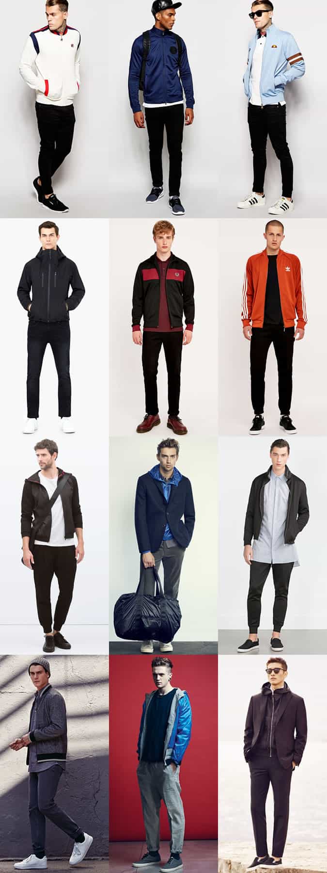 Men's Track Jackets Outfit Inspiration Lookbook