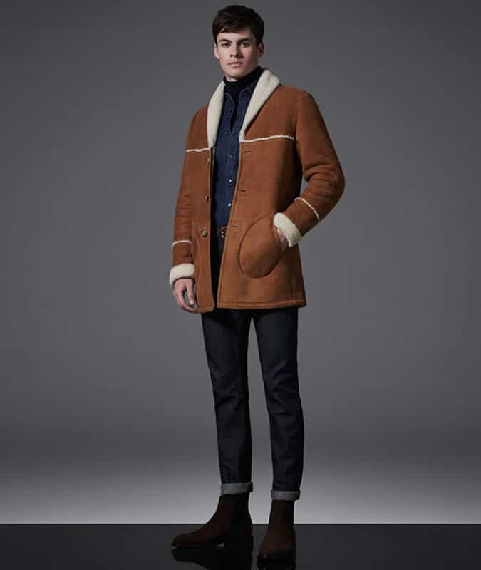 Reiss AW15 Shearling Jacket