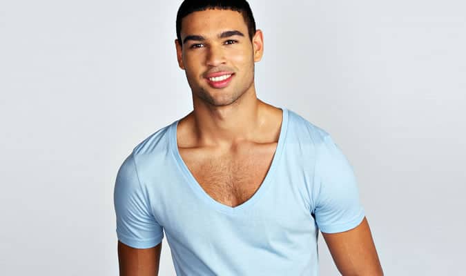 Men's Deep V-Neck T-Shirts