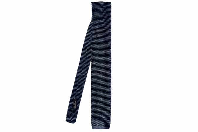 Nick Bronson Navy Phil Birdseye Knit Silk Tie