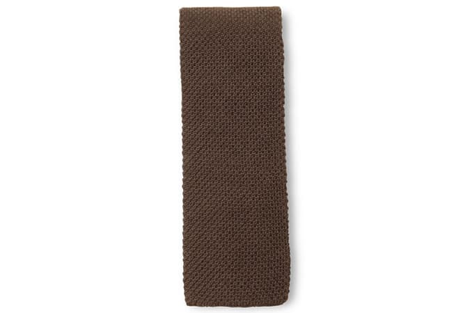 Richard James Tan Cashmere Knitted Tie
