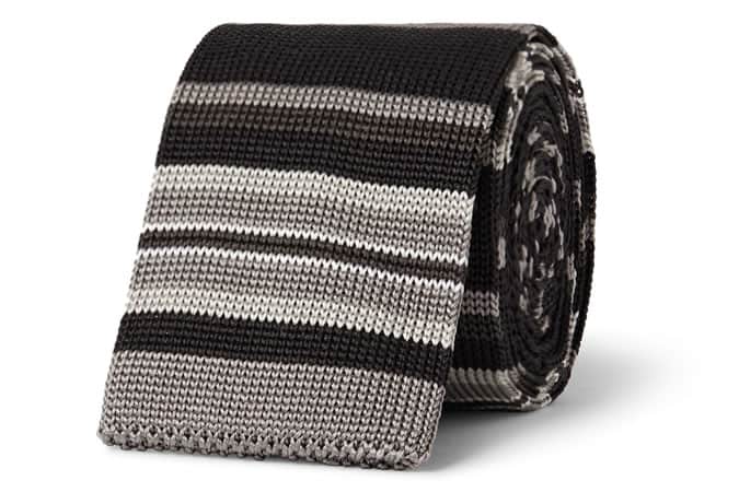 Etro Striped Knitted Silk Tie