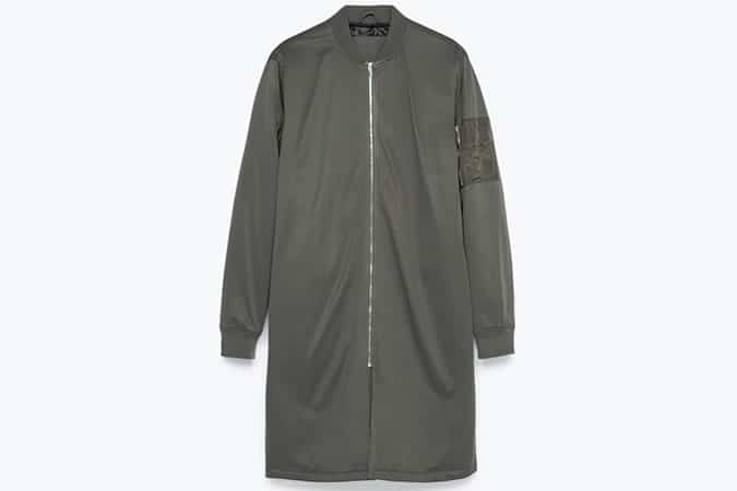Zara Aviator Style Long Jacket