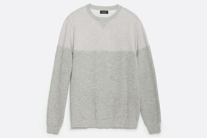 Zara Contrasting Knit Sweater