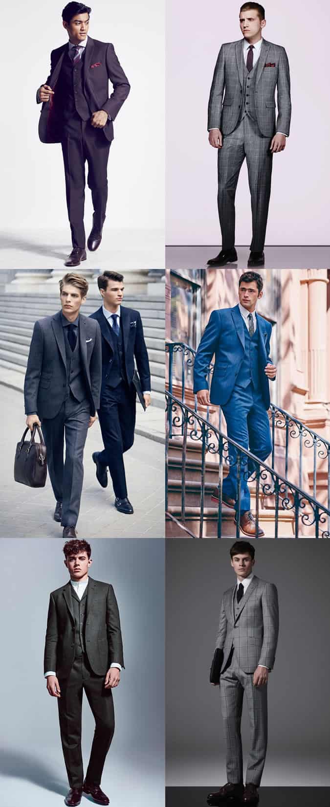 Men's Three-Piece Suits Outfit Inspiration Lookbook