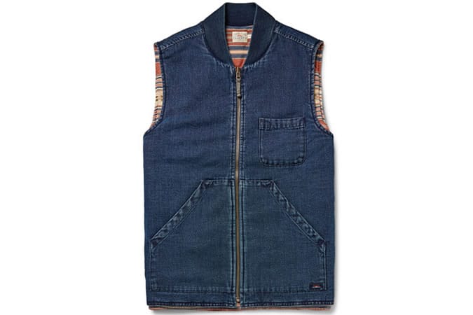 Faherty Sunset Arrow Reversible Cotton Canvas Gilet