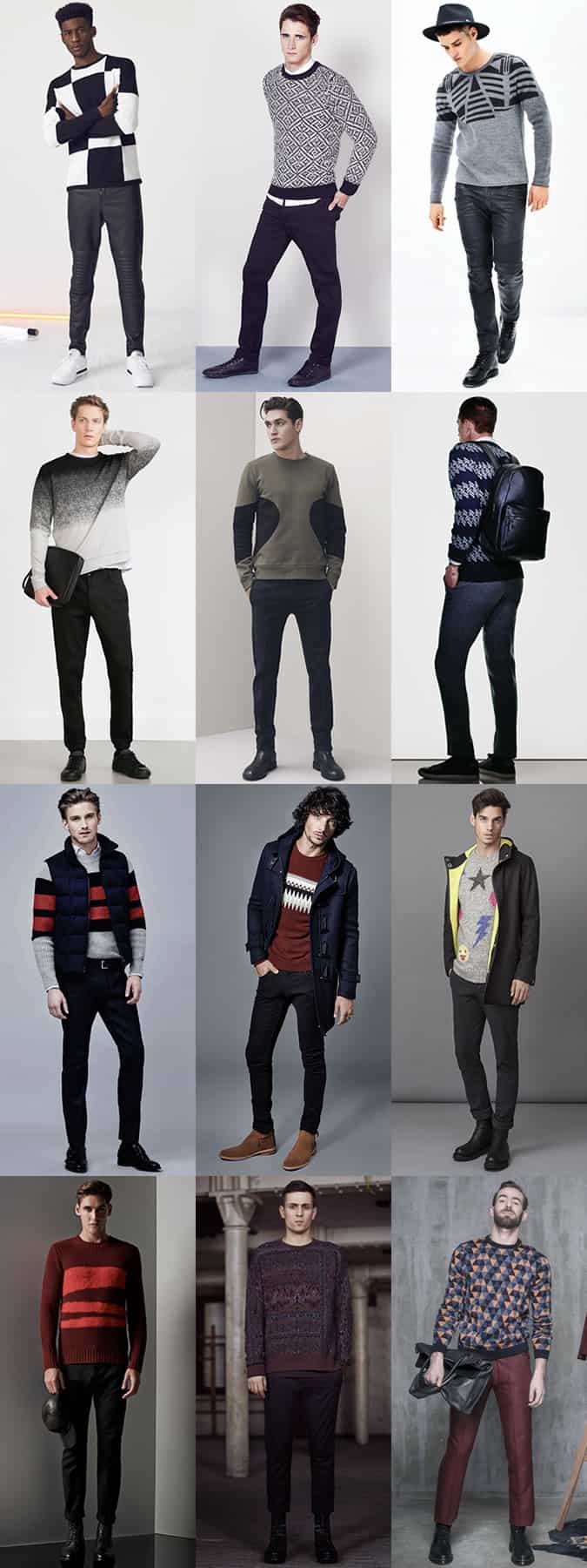 Men's Graphic Knitwear Outfit Inspiration Lookbook