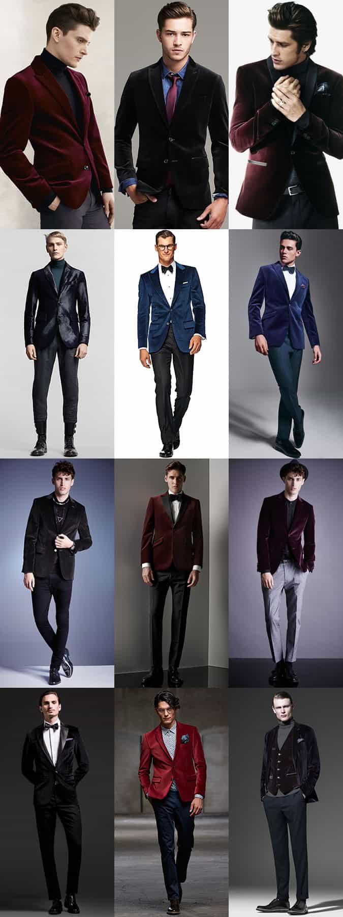 Men's Velvet Blazer Outfit Inspiration Lookbook