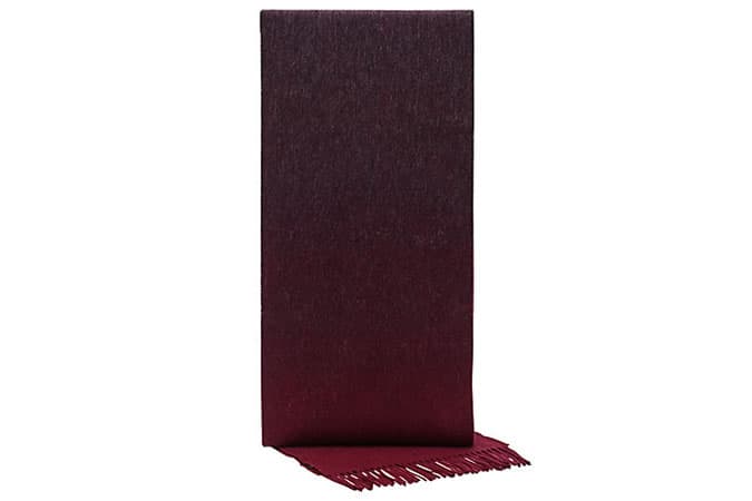 Reiss Wool Cashmere Scarf In Bordeaux
