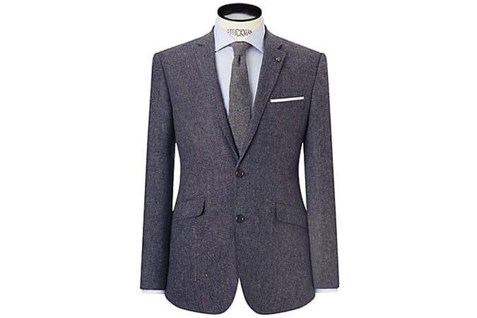 John Lewis Wool Cashmere Herringbone Tailored Blazer