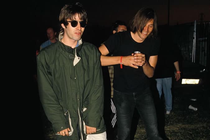 Liam Gallagher In His Staple 1990s Green Parka